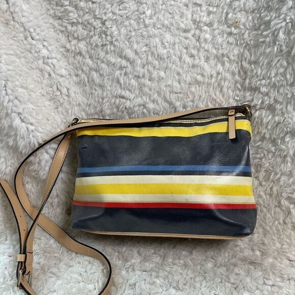 KATE SPADE | Hailey Westchester Forever multi Striped Coated Canvas Crossbody - Picture 4 of 10
